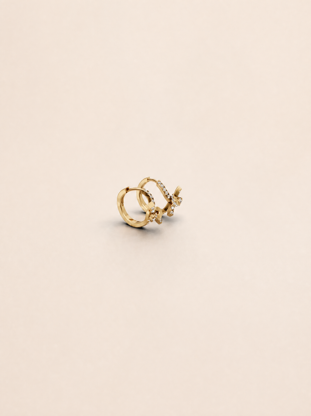 Knotted Hoop earrings with pave setting